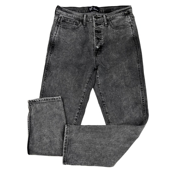 GAP Denim - GAP | Vintage High Rise Slim Marbled Grey Button Fly Size 28/6